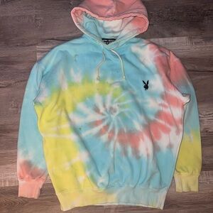 Playboy Multicolor Tie-Dye Hoodie